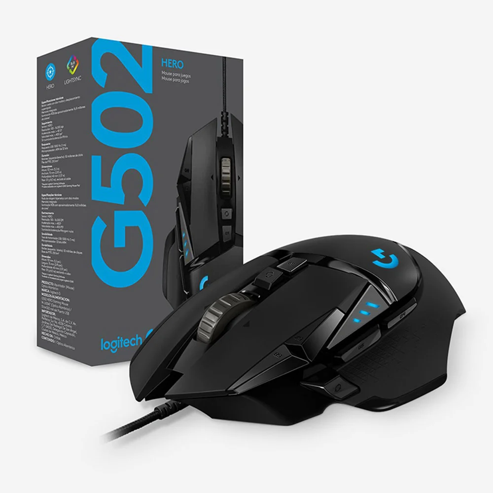 

Stock Hot-selling Original Logitech G502 HERO Proteus Spectru Lightspeed Wired Gaming Mouse, Black