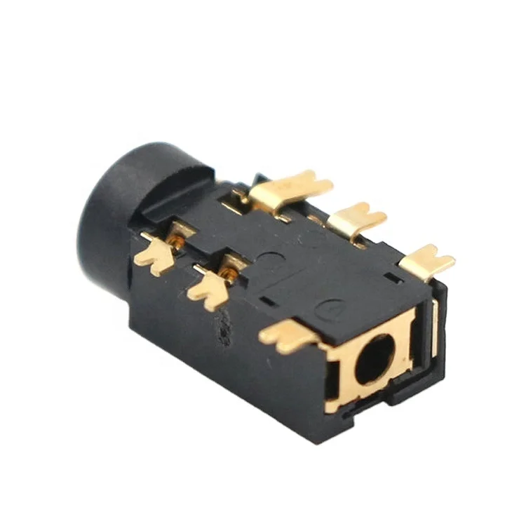 

PJ242 2.5 MM Female Audio Connector 6 Pin Socket Gold plated Audio Socket SMT SMD Headphone Jack