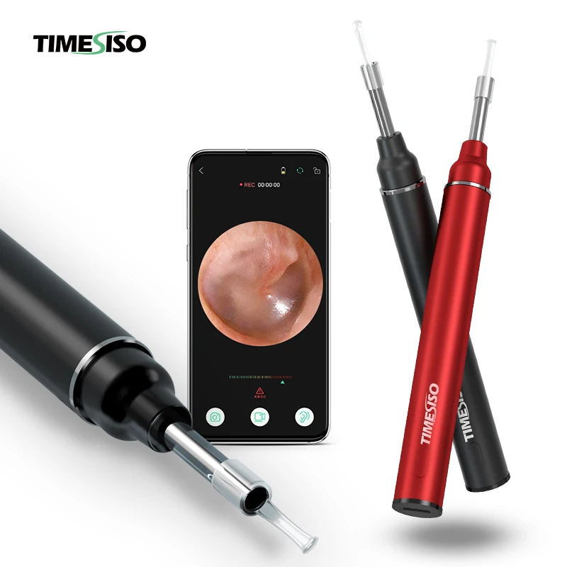 

Personal Care Equipment Kit Mini HD Ear Cleaning Otoscope Camera Electric Ear Wax Remover with Image Snapshot, Black/red/green