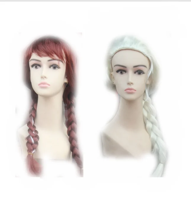 Peluca De Elsa Trenzada Blanca Para Adulto,Reina De La Nieve - Buy Peluca  Sintética De Encaje Trenzada Hecha A Mano,Peluca De Elsa Congelada De La  Mejor Calidad Peluca De Princesa Anna Para