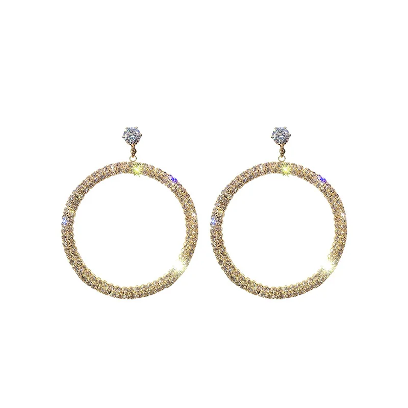 

High sense of simple earrings exaggerated classic big circle ear studs