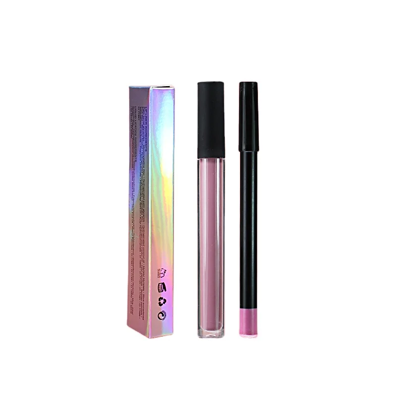 

wholesale private label custom logo oem lip liner and lipstick set