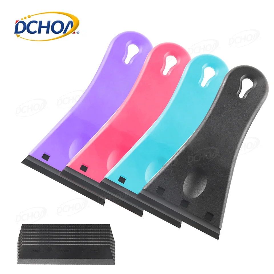 DCHOA Multi-Purpose Plastic Razor Blade Scraper Tool Cleaning Razor Scraper for Decals Stickers Labels