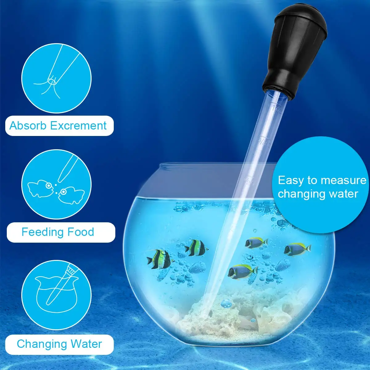 50 Ml Fish Tank Pipette Graduated Dropper Water Transfer Gravel Cleaner ...