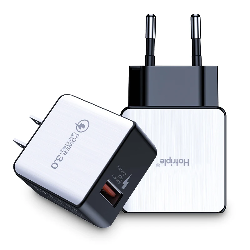 

Hotriple Fast Charger 18W 3A QC 3.0 Travel Adapter USB Wall Charger for Mobile Phone