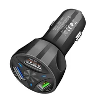 

Best Selling LED Light 3 Port USB Car Charger QC3.0 Car Charger