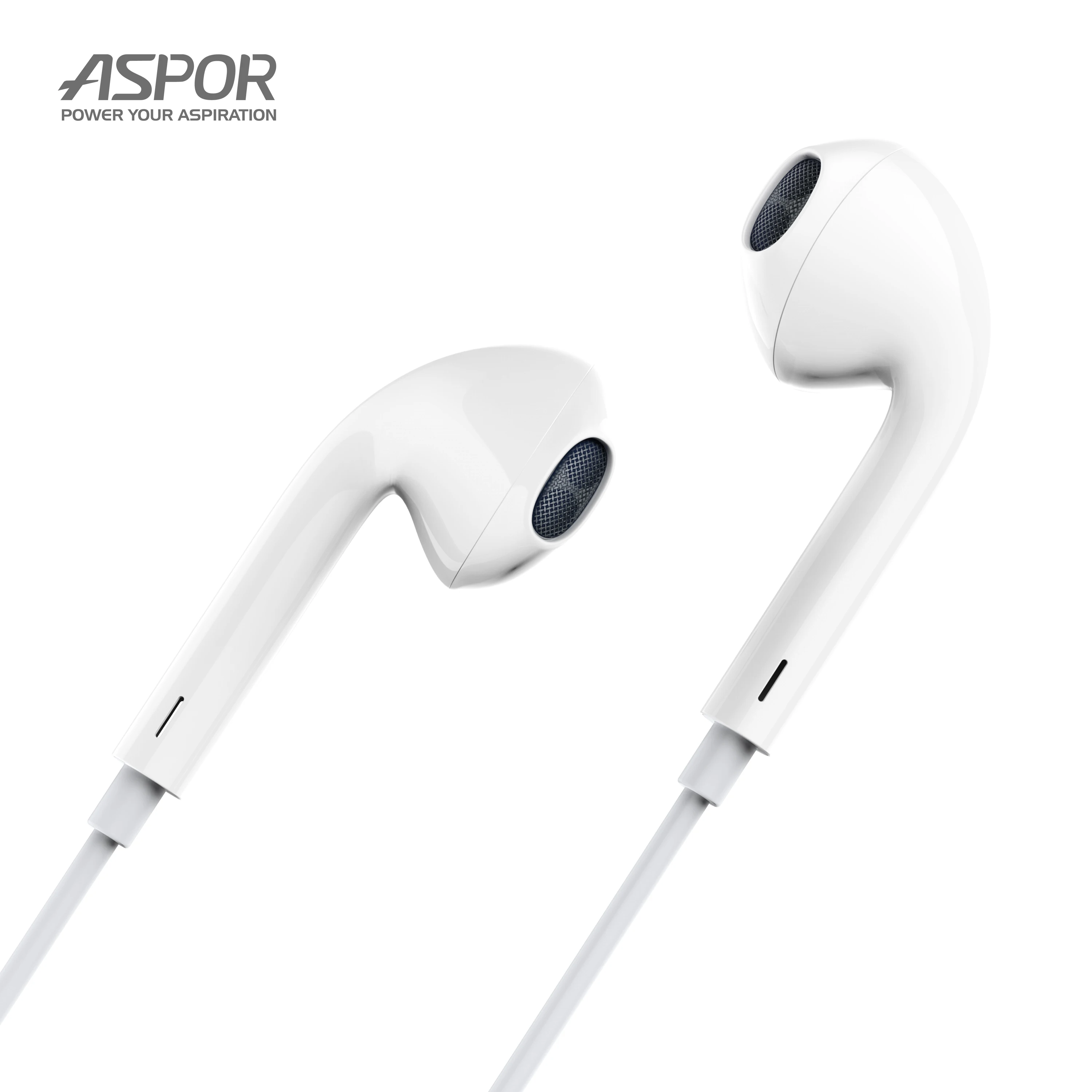 

ASPOR Cheapest China Hifi Wired earphones for mobile phones and Computer Mobile phones accessories handsfree, Black/white