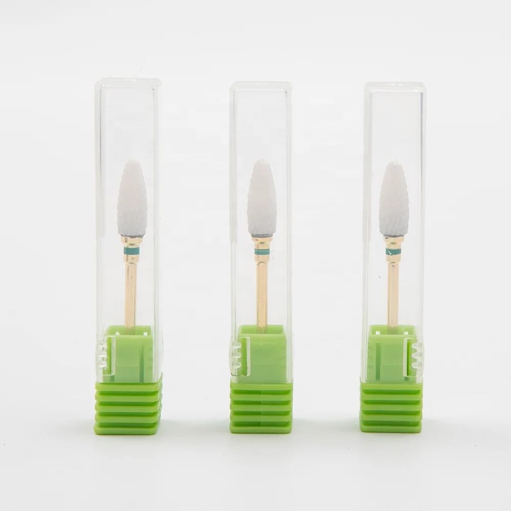 

white ceramic nail bit grinding tool for dead skin electric manicure, Red,blue,dark green,black,yellow