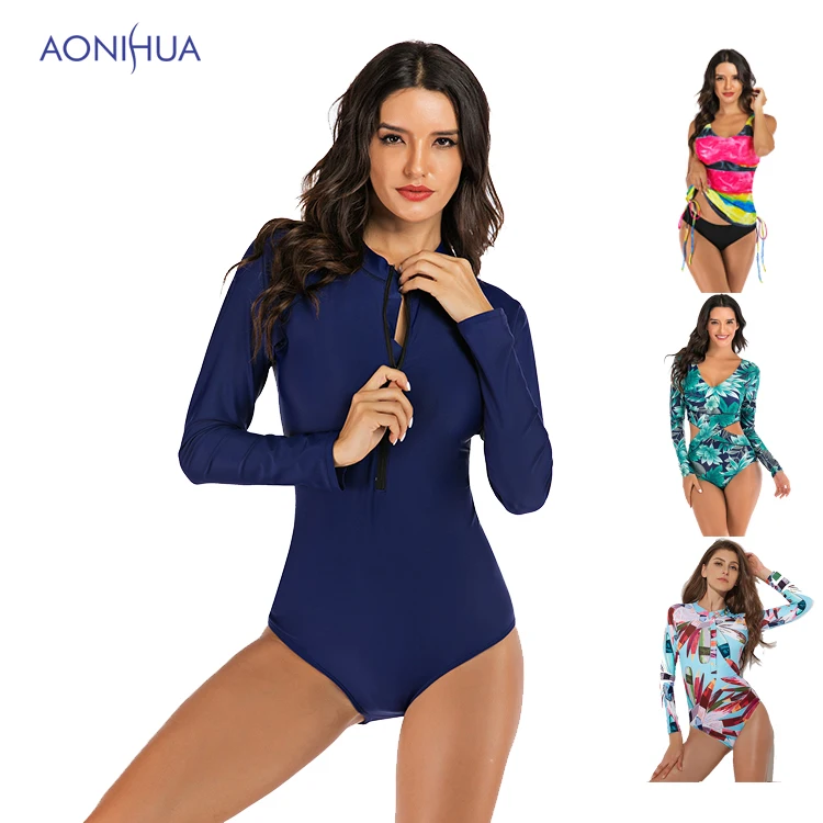 

Customized swimwear swimming costume long sleeve one-piece swimsuit from China swimwear manufacturer, Picture