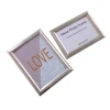 4X6'' Simple European rhombic pattern metal photo frame, three-dimensional wide-edge glass photo frame wild decoration