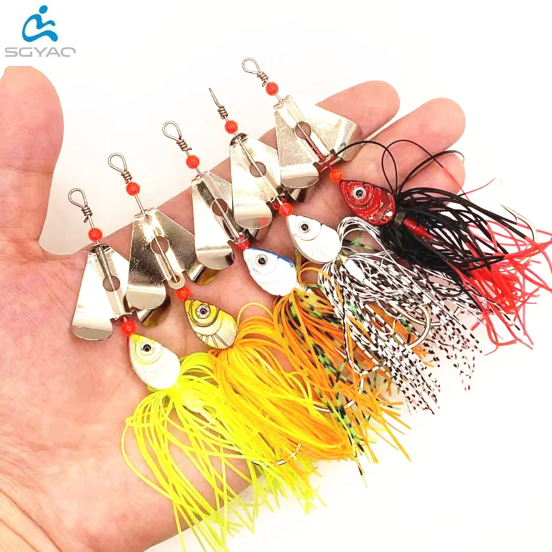 

Buzz Bait Spinnerbait 13g/10cm Topwater Buzzbait Skirts Rubber Lure Metal Jig Fishing Tackle, 5 color