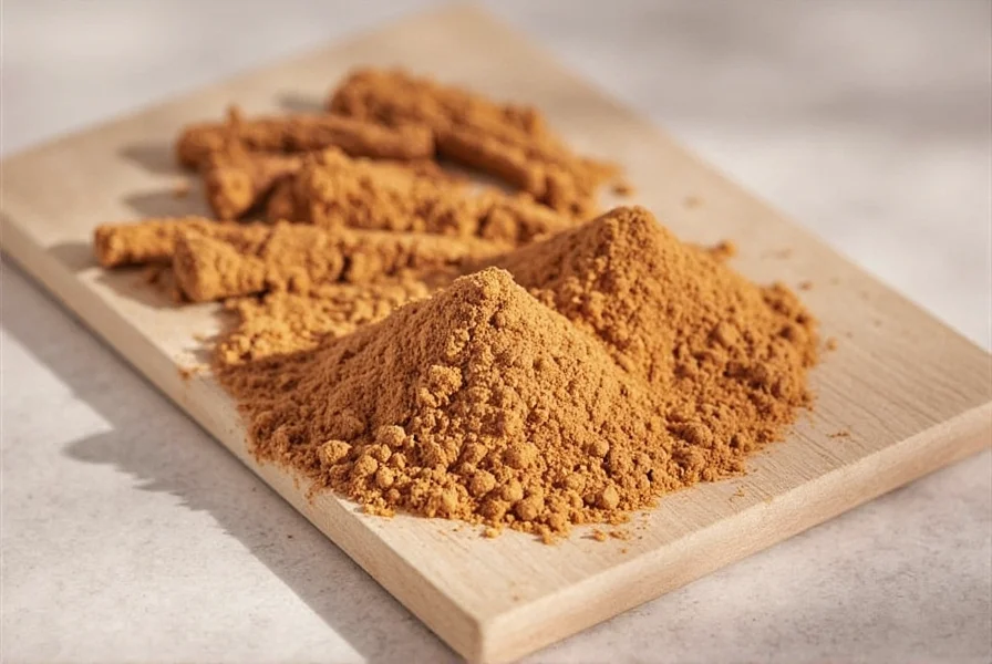 Cinnamon Ceylon powder in a spoon