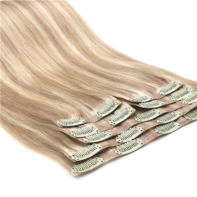 

Wholesale Virgin Remy Cuticle Aligned Double Drawn Pu Clip Ins Real Natural Human Hair Clip In Extensions