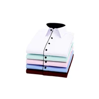 

2019 wholesale solid color long sleeve business shirts plus size men's shirts