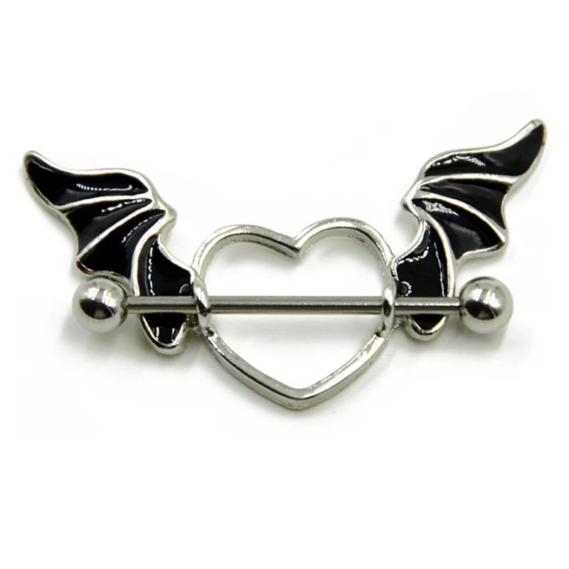

Heart Shaped Stainless Steel Nipple Ring Women Sexy Body Piercing Jewelry, Silver color