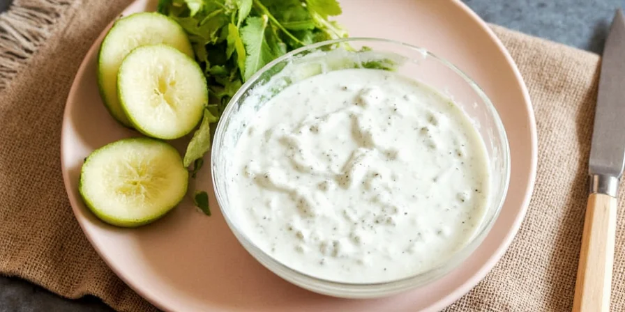 Step-by-step process of making tzatziki from grating cucumber to mixing