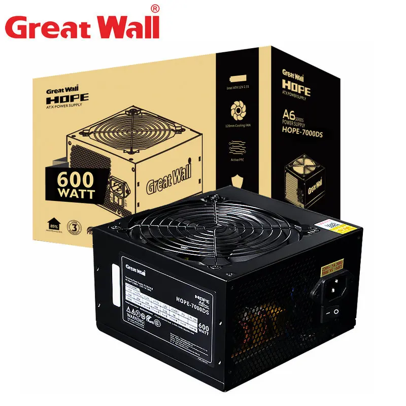 

Great Wall Power Supply 12V ATX 500W PSU 80 PLUS BRONZE 120mm Fan Power Supplies for PC Active PFC Computer Power Supply