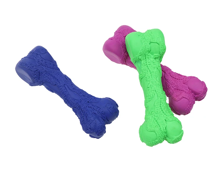 Low price pet molars bone toys, clean teeth care natural rubber non-toxic dog chewing toys. Can be customized processing.