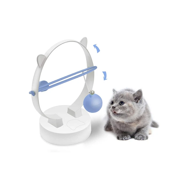 

New Design Interactive Electric Toy Cat Stick Pet Automatic Rolling Cat Toy Ball