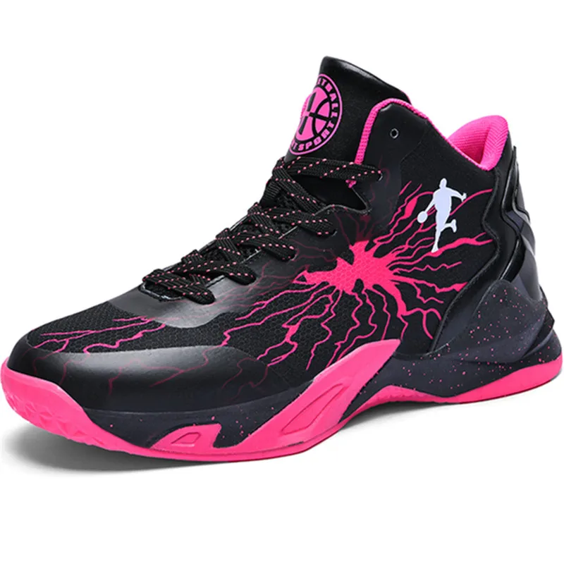 

High Top Shoes Men Big Size Black Sneakers Man Lace Up Sport Men Non-slip Basketball Platform Shoe Breathable Flat Shoes