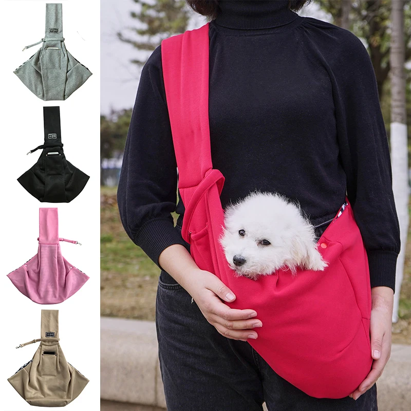 

Eco Friendly Portable Travel Outdoor Puppy Cat Sling Bag Small Dog Pet Carrier Shoulder Bag, Blue/yellow/pink/grey/beige/black/brown/khaki/lotus pink