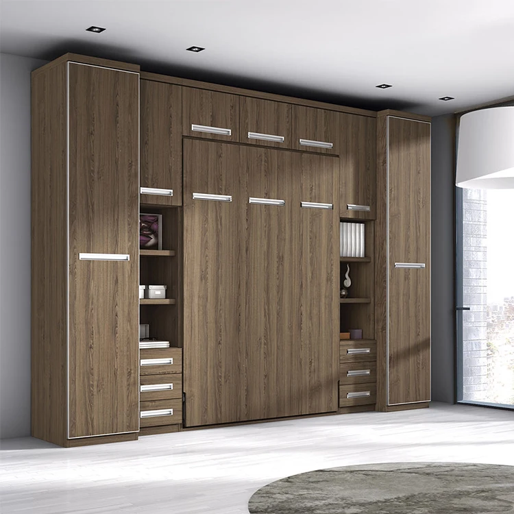 Hs Bw017 Modern Wooden Almirah Full Wall Plywood Bedroom Wardrobe