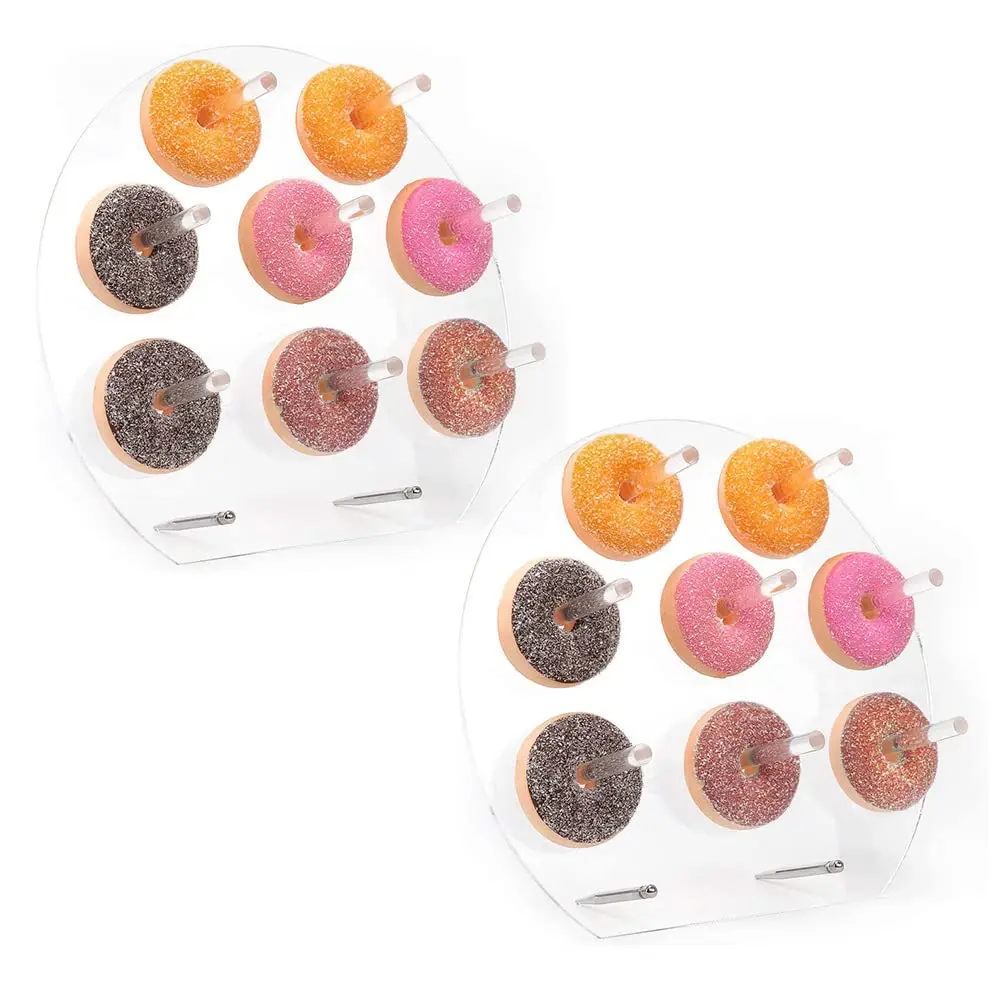 

Tailai Donut Wall Display Stand Doughnut Dessert Stand for Wedding Birthday Party Clear Donut Bagels Display Stand Holder