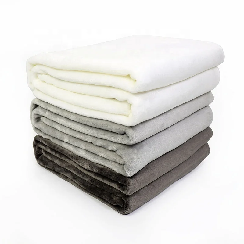 Wholesale Super Soft Thick 100 Polyester Fleece Solid Color Flannel