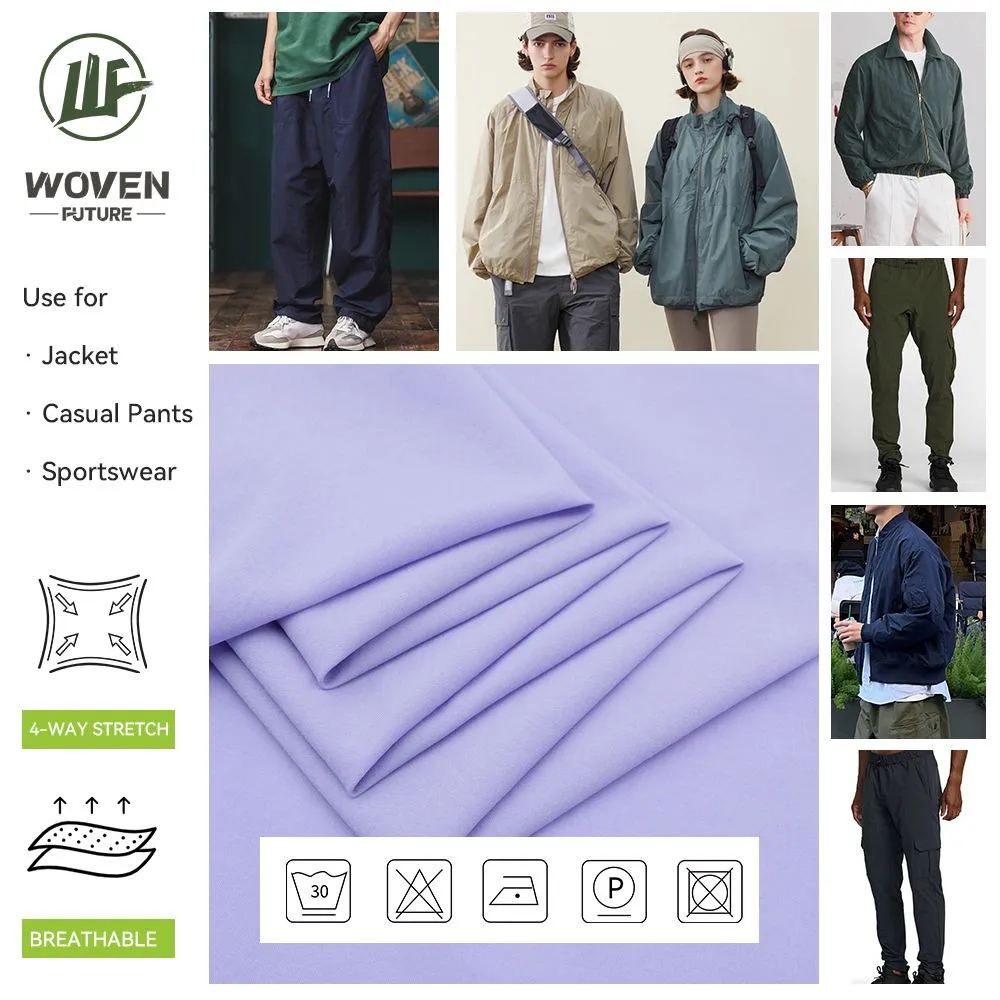 4-way stretch fabric applications for jackets and casual pants
