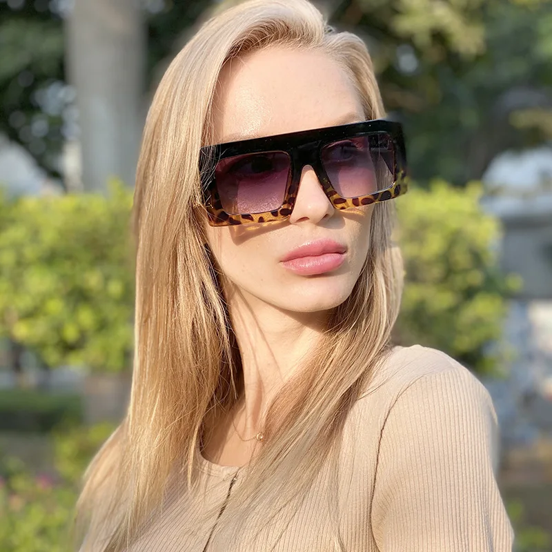 

Fashion New style big frame sun glasses personalized leopard womens trendy shades sunglasses, As the pictures show