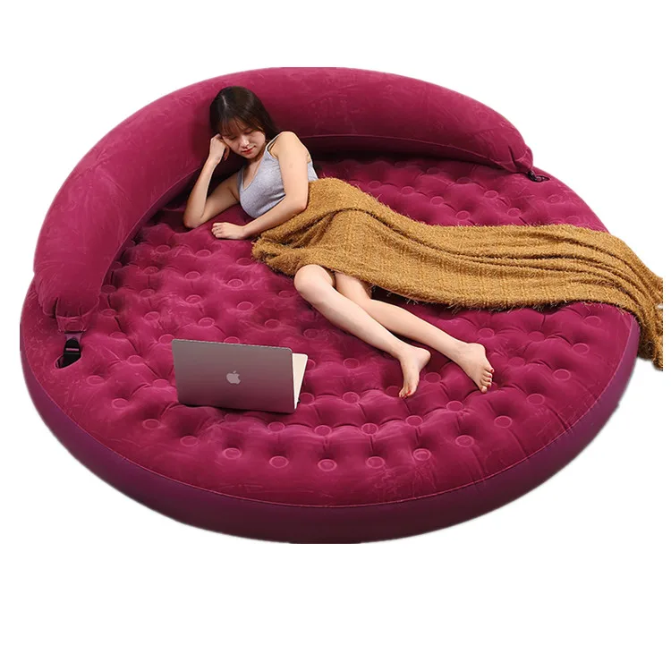High grade flocking back round sofa