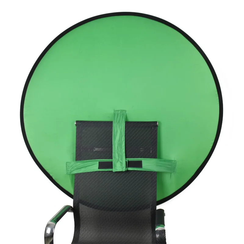 

Portable Fold Green Blue Screen Backdrops Chair Photography Background Reversible Studio Collapsible Green Screen for webcam, Green and blue