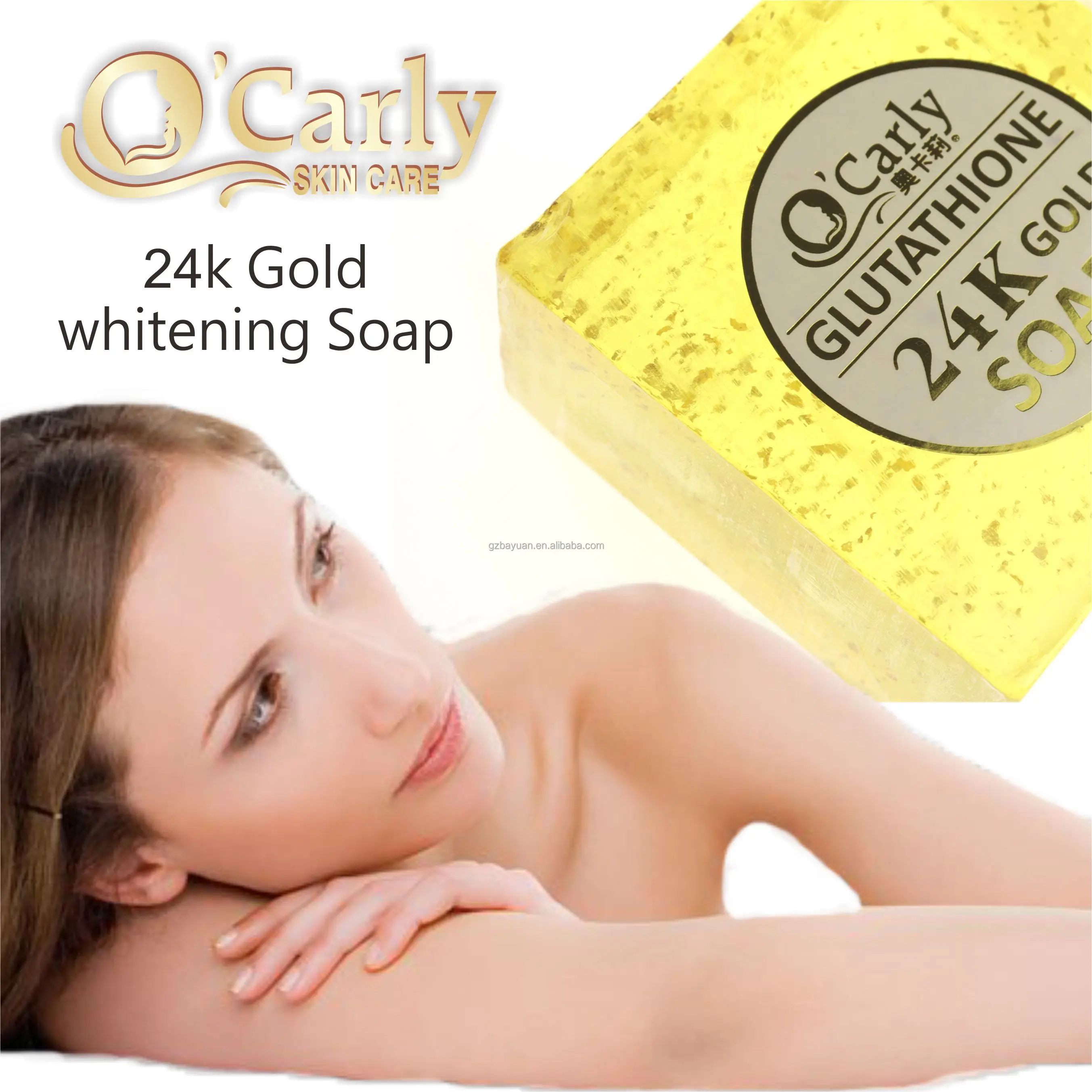 

O'carly Glutathion 24k gold soap transparency soap bleaching skin lightening whitening soap skin care rich bubble