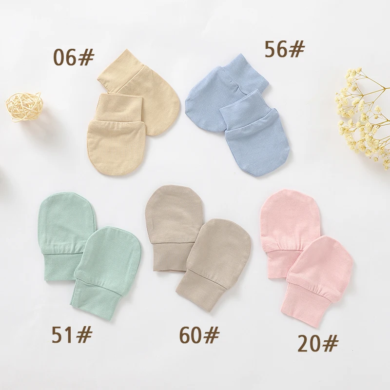 

Cute Soft Summer Rayon Plain Color Baby Mittens