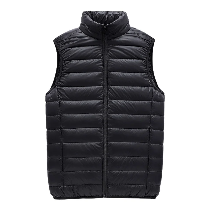 

Down Jacket Vest 2021 winter light men's Vest Korean casual white duck down jacket for men