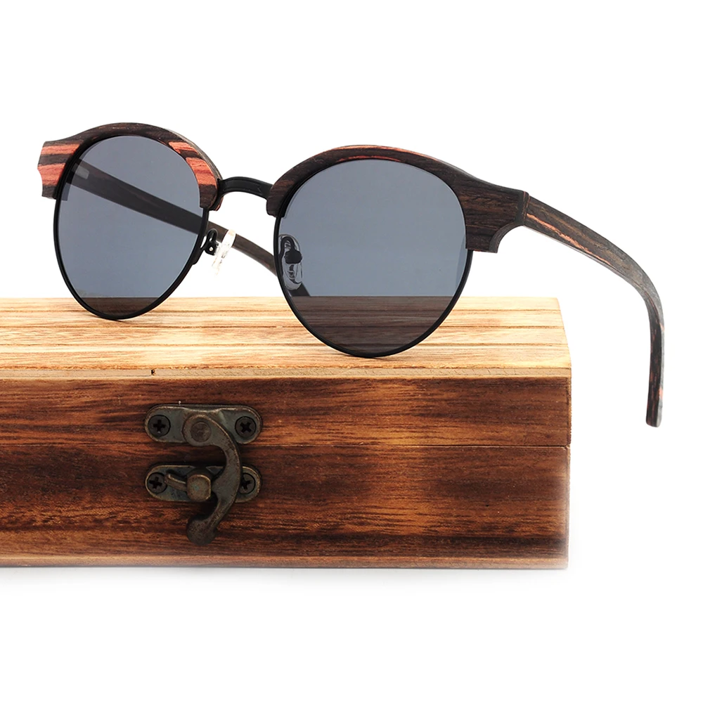 

2021 lunettes de soleil en bois new lunette soleil bambou bamboo wooden sunglasses