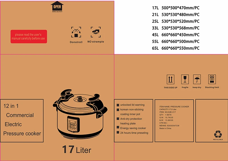 Source 33L 3000W Industrial Big Size Commercial Electric Pressure Cooker  with Multi Function olla arrocera on m.