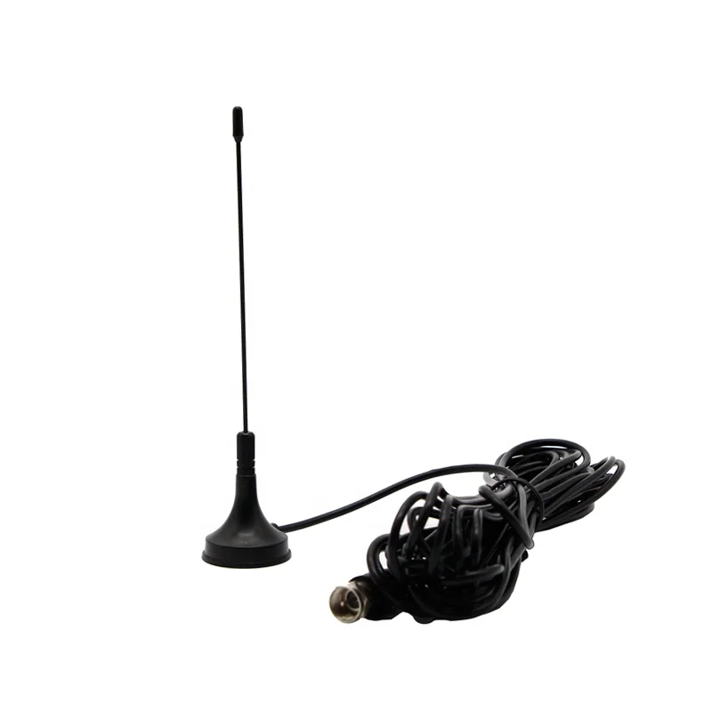 

External UHF VHF 3DBI Magnetic Base TV DVB-T Antenna, Black/white (customizable)