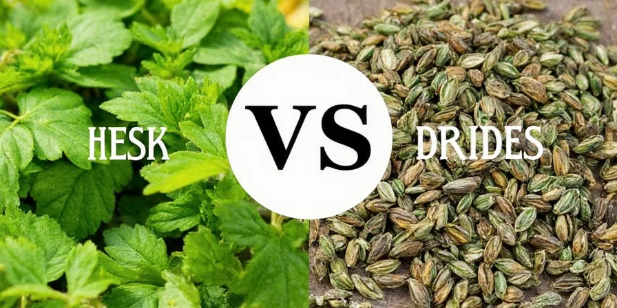 Graph showing flavor intensity comparison between fresh and dried herbs.