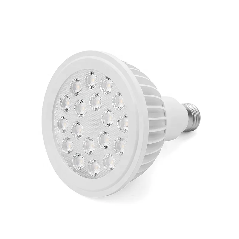 IP20 level full spectrum Diecast Aluminum 160degree e27 base IC driver ac85-265v 18w 32w par38 led bulb grow light