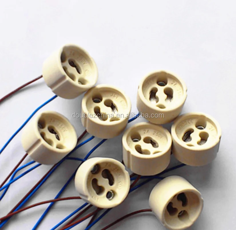 Gu10 Socket Lampholder With Junction Box Lock 2position Pa8 Terminal Block+lock Pipe Mouse Tail