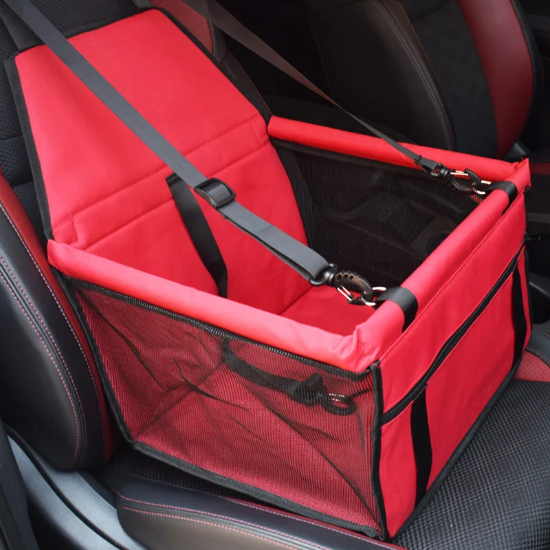 

Pet Car Seat Travel Bag with Seat Belt Foldable Pet Carrier Pad Basket Oxford Durable Safe Waterproof Folding Dog Bag Seats