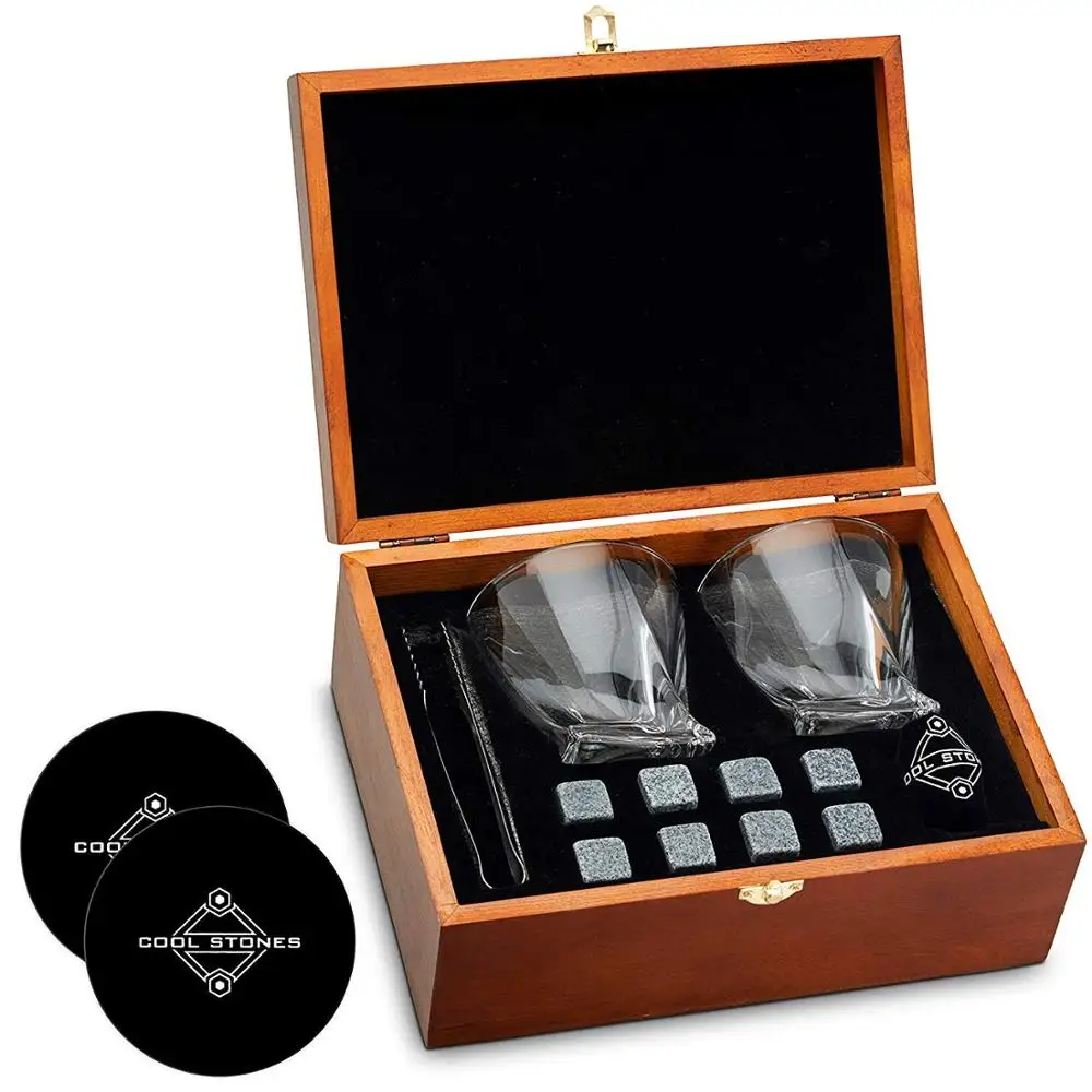 

wood iteme whisky ice stone box Wine box gift set, Customized color