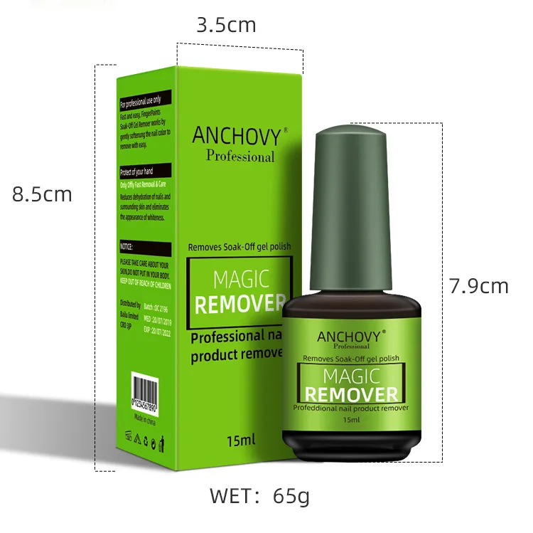 

15 ml Nail Gel Magic Remover Soak off Gel Lacquer Polish Nail, Clear