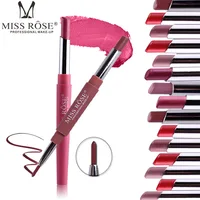 

MISS ROSE Multifunctional High Pigment Double Ended Lipstick Pen Lip Liner For Adults Kids Waterproof Pencil