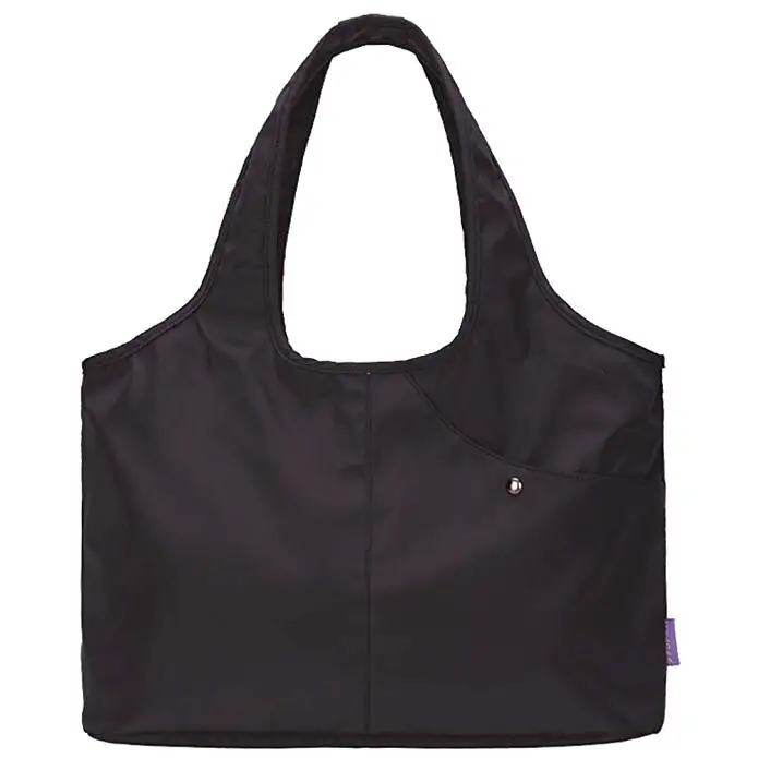 

Women Fashion Large Shoulder Tote Handbag Waterproof Tote Bag Multi-function Nylon Travel Shoulder bag, Black