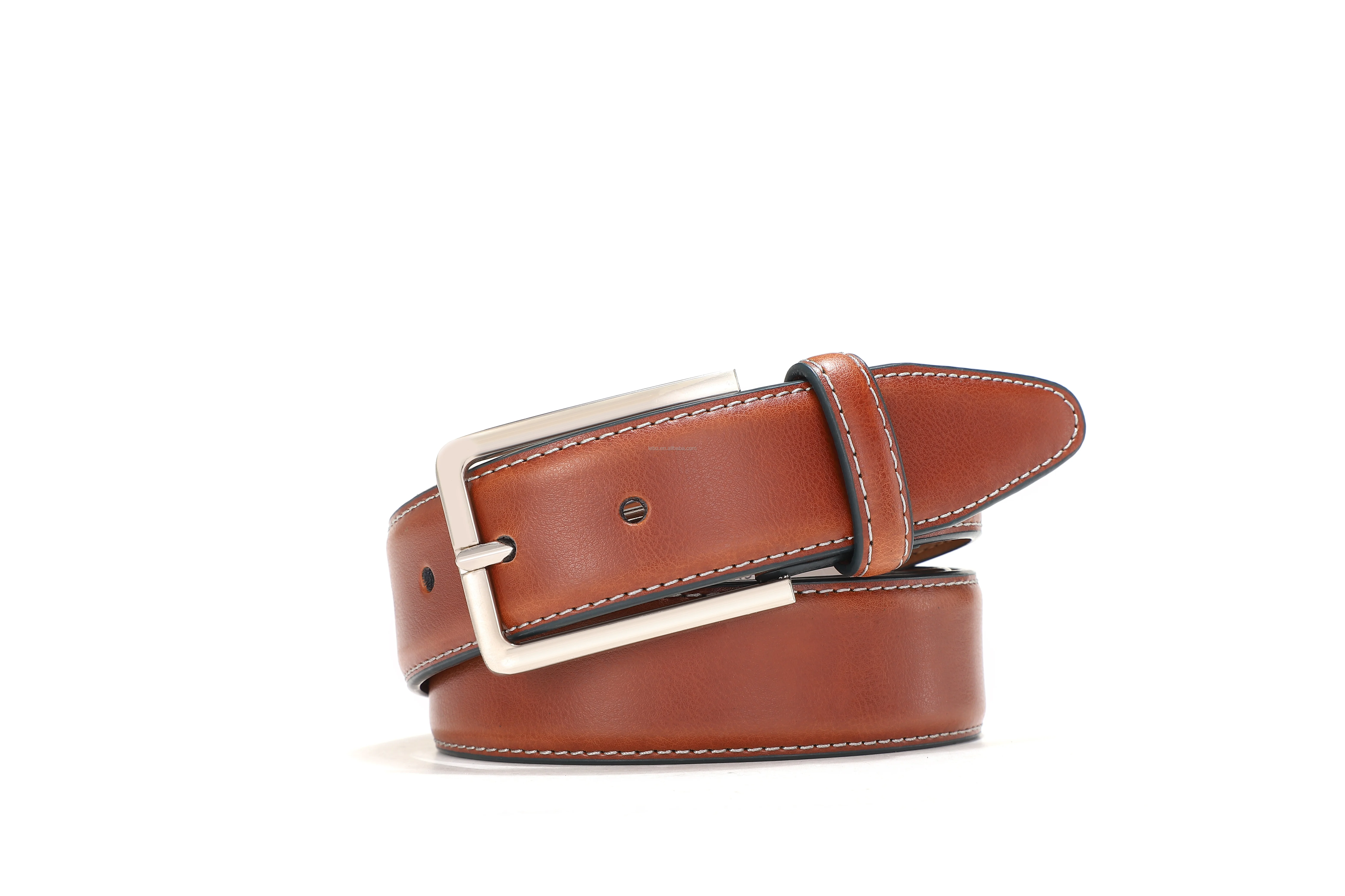 双色效果针扣皮带