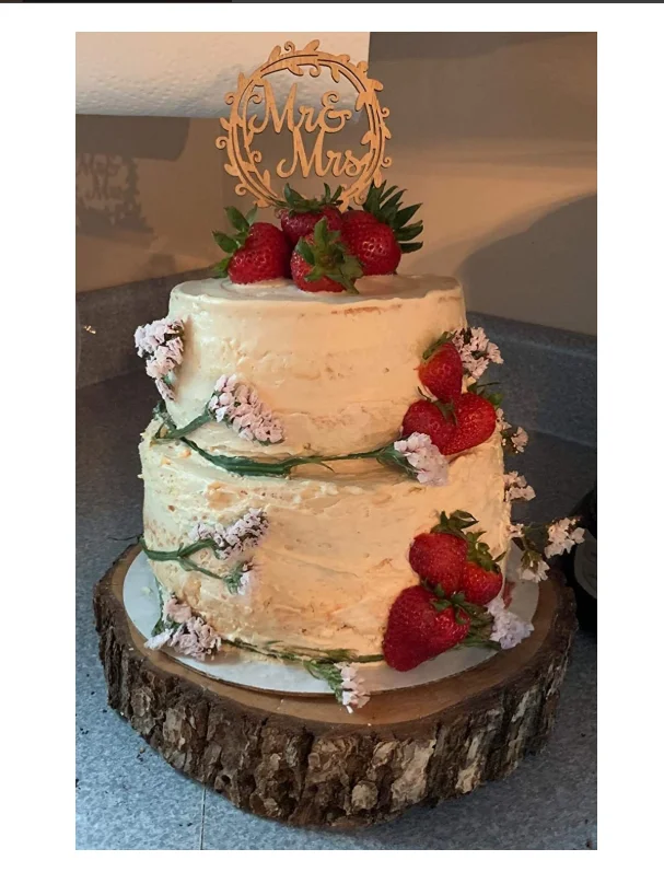 Mr and Mrs WA1044 Rustic Wedding Cake Topper