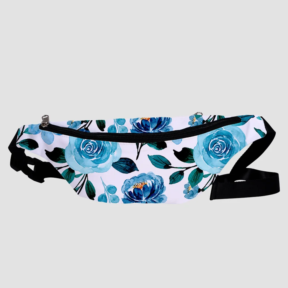 

2021 custom waist sports bags waterproof wholesale running accessories wallet hip flower pattern make up for ladies men tote bag