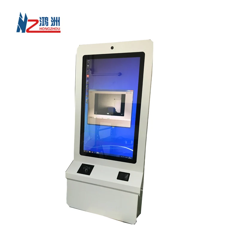 19 inch dual screen  card reader bank  display coin operated internet kiosk for hospital